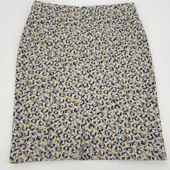 Anthropologie Maeve Leopard Jacquard Knit Pencil Skirt Knee Length Size Large - Picture 7 of 14